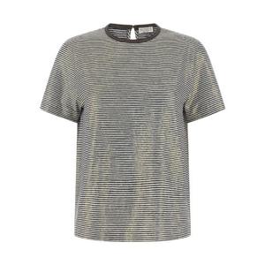 26SS 브루넬로 쿠치넬리 Shiny Collar Detail T 셔츠 MQ977DU500C2097 TP572603588