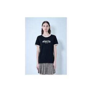 26 SS 몽클레어 여성 면 저지 로고 티셔츠 mon0264026blk