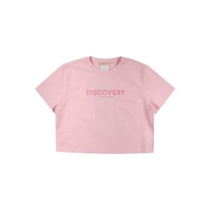 디스커버리 여성 타이포 크롭 반팔 티셔츠 DWRS95043-PKS