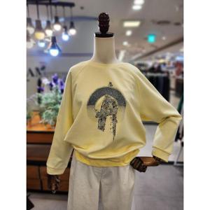 스테파니 세이브존01 A나염 밑단 배색 티셔츠 C26CT6101