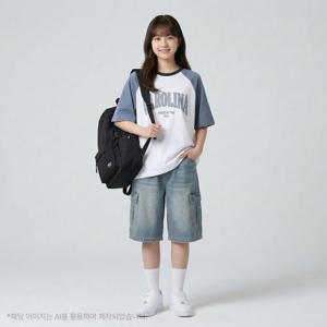 [유솔(아동)]20수 싱글 래글런 5부 반팔 (2컬러) ULRA26407