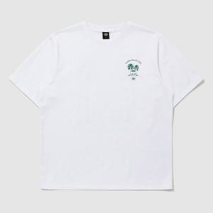 엄브로반팔티 LQC UQ223CRS53-WHT 비치클럽 라인 드로잉 그래픽 반팔 티셔츠 / WHITE
