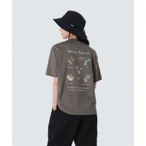스노우피크 SNOWPEAK APPAREL 코튼 여성 플라워 그래픽 반팔 티셔츠 (S26MWFTS67) Dark Khaki S26MWFTS67DK 406550