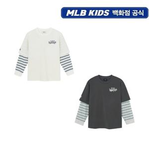 [엠엘비키즈] MLB키즈 스트릿 베이직 레이어드 긴팔티셔츠 (7ATSB0261) 7ATSB0261000