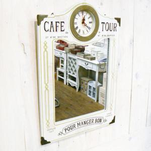 아트박스/컨츄리아이템 Cafe Tour 시계 겸용 거울