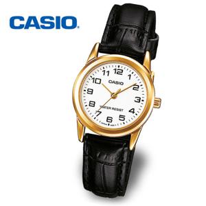 [정품] CASIO 카시오 여성 정장 가죽시계 LTP-V001GL-7BUDF