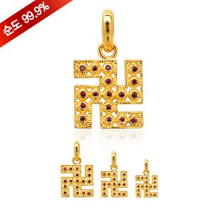 순금 불교 만 펜던트 7.5g 24k [K1314]