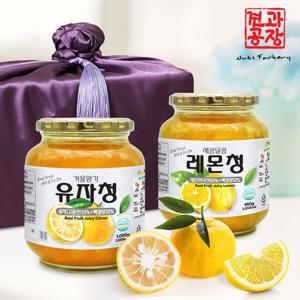 [견과공장] 유자청 + 레몬청 과일청 선물세트