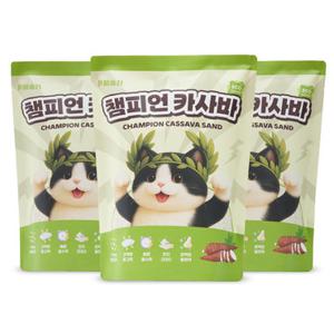 페슬러 챔피언 카사바 고양이 카사바 모래 4.5kg 3개