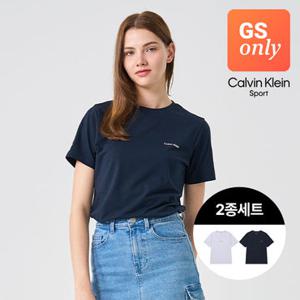 [캘빈클라인][GS단독] 1 +1 스탠다드 라운드 반팔세트 여성