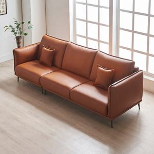 에보니아 [디바체] 다뉴브 이태리 천연면피 소가죽 4인용 고급 소파