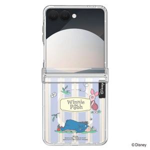 모란카노 디즈니 갤럭시 Z플립5 크리스탈 컬러 맥세이프 푸우 허니워크 디자인 투명 케이스