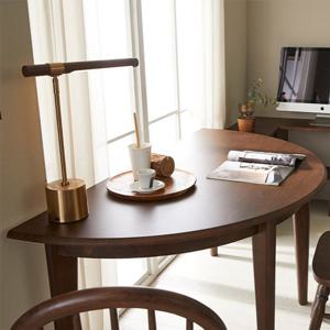 텐스페이스 반타원 원목 식탁 다용도테이블 1500 MD5411