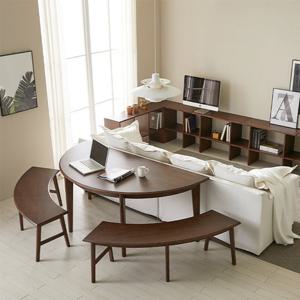 텐스페이스 반타원 원목 식탁 다용도테이블 1800 MD5412