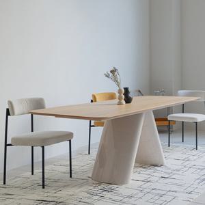 헨지디자인 헨지디자인 비노 샌드베이지 다이닝 화이트 오크 사각테이블 식탁 1800