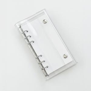 청년리빙 A6 하프노트 스틸 투명 바인더