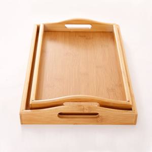 청년리빙 내추럴 홈카페 사각 우드트레이 - 대나무_중형