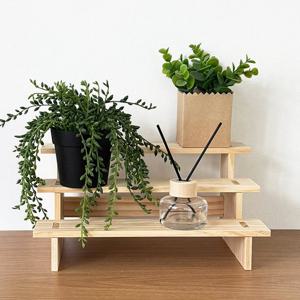 청년리빙 계단식 우드 미니 화분 받침대 - 3단