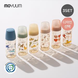 [모윰] 3세대 PPSU 노꼭지 올인원 젖병 270ml 트리플팩 - 디자인선택