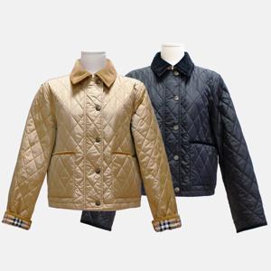 (버버리) 코듀로이 크롭 퀼팅재킷(8107465)