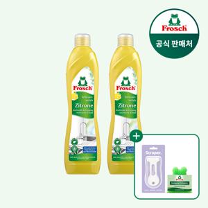 [프로쉬] 독일 다목적 레몬 인덕션 클리너 2개+스크래퍼 1개+수세미 1개 구성