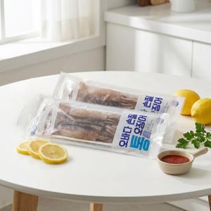 (100%국내산) 오바다 국내산 손질 통오징어 280g x 7팩 총 14미 (팩당 2미)