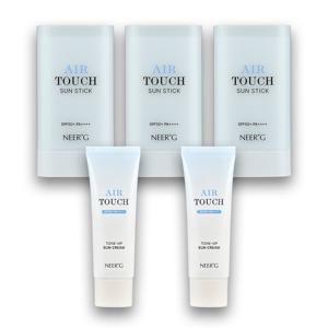 니얼지 에어터치 보송 선스틱 18g 3개 + 에어터치 톤업선크림 50g 2개