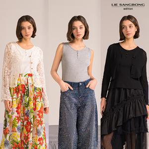 이상봉에디션 26SS 아일렛 슬리브리스 코튼탑 3종