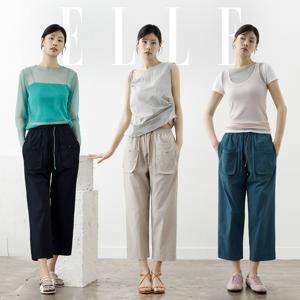 [ELLE]엘르 26SS 썸머 포켓 포인트 나일론 팬츠 3종