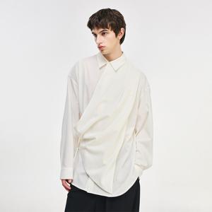 [송지오] 송지오 컬렉션 바이어스 드레이프 셔츠 화이트 SI2SH709WH SI2SH709