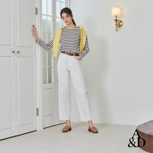 [론칭가 69900원][AnD] 에이앤디 26SS 코튼 커브드 밴딩 팬츠 2종(네이비 공통 + 컬러 선택)