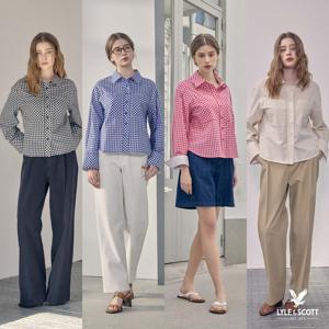 라일앤스콧 26SS 여성 깅엄 커프스 셔츠 1종