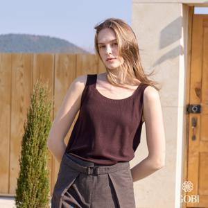 고비(GOBI) 실크 캐시미어 뷔스티에 니트탑