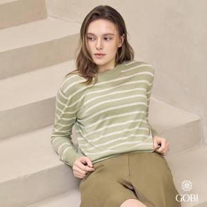 [최신상] 고비(GOBI) 실크 캐시미어 스트라이프 니트