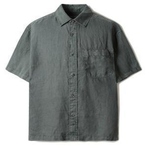 [시리즈] 린넨 피그다잉 솔리드 반팔 셔츠 SASFM25631GRX SASFM25631