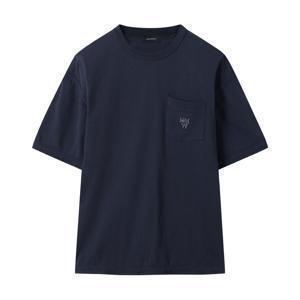 [커스텀멜로우] 네이비 바인딩 디테일 티셔츠 CWTAM25434NYX CWTAM25434NY