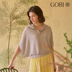 [런칭가 299000원]고비(GOBI) 실크캐시미어 5부 후드집업