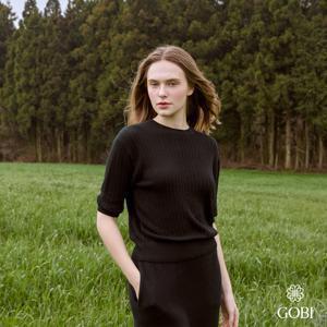 고비(GOBI) 실크 캐시미어 5부 체인 풀오버