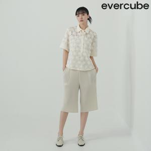 [비밀상점][런칭가219000원]에바큐브 26SS 크리스탈플리츠 하프 팬츠