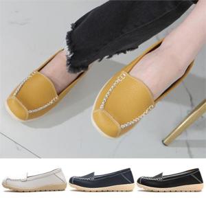 [더말랑]SD-1710-1 천연소가죽 스티치 로퍼 3cm