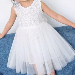 [다미주니어]둥근왕리본망사ops 연주복 생일 졸업식 파티 세례 화동 생일파티 러플망사자수 레이스시스루..