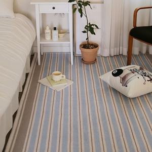 포코 블루 베르니 모던 스트라이프 워셔블 먼지없는 러그 170x230