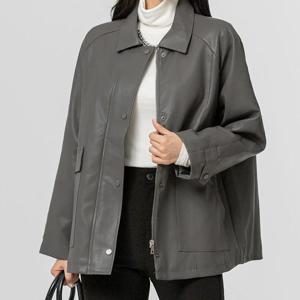 여자 베이직 하프 가죽자켓 라글란 FW 자켓