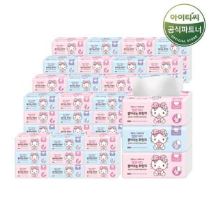 헬로키티 핑크리본 뽑아쓰는 화장지 (100매X3개입) 20팩 총 60개