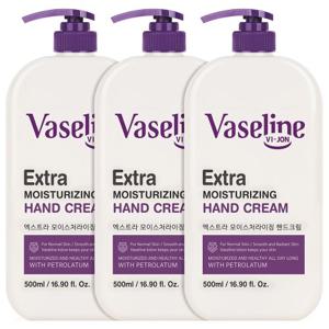 [사이즈 UP] ★ 바이존 바세린 핸드크림 500ml X 3개 / 고보습 대용량 건성