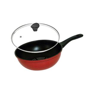 키친아트 하우스쿡 칼라 코팅 궁중팬28cm-유리커버