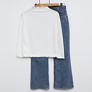 [르샵]물결넥 롤링 포인트 심플 무지 티셔츠 (DO1LW003A)