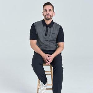 여름 아이스 스판 카라 배색 티셔츠 MVT4271