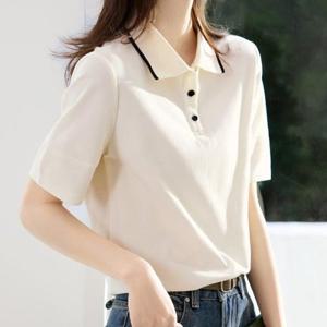 [패션시그널] 데일리 심플PK카라넥 반팔 티셔츠 B7E375