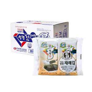 [지도표 성경김/본사운영] 재래 도시락김 2g 10봉 24개 (총240봉) 대용량 급식 1BOX